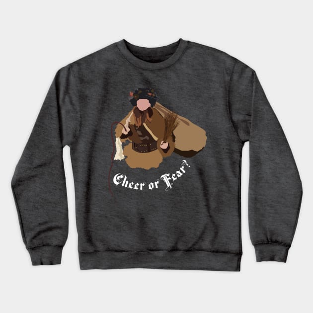 Dwight Schrute Cheer or Fear Belsnickel Art – The Office (white text) Crewneck Sweatshirt by Design Garden